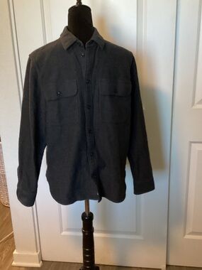 Everlane  Men's Dark Gray Button-Up Heavyweight Shirt Shacket M